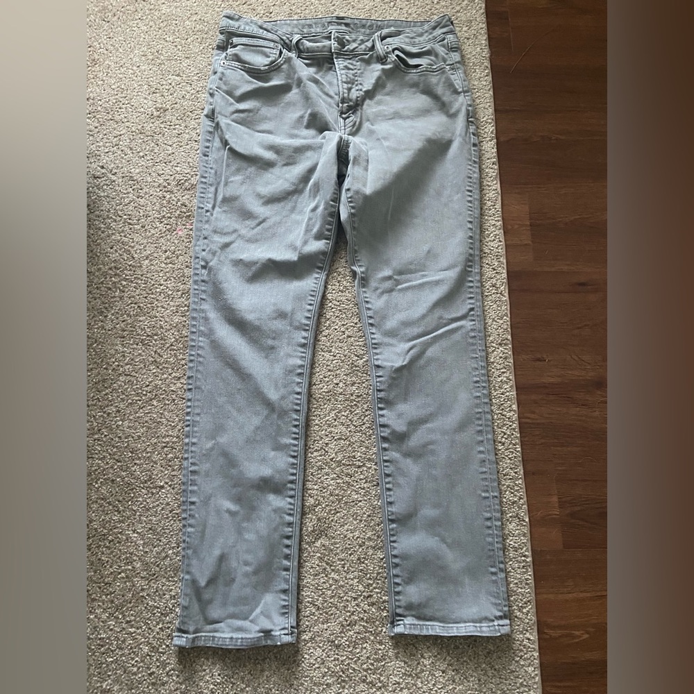 Gray American Eagle NE(X)T LEVEL FLEX Slim Jeans 34x32